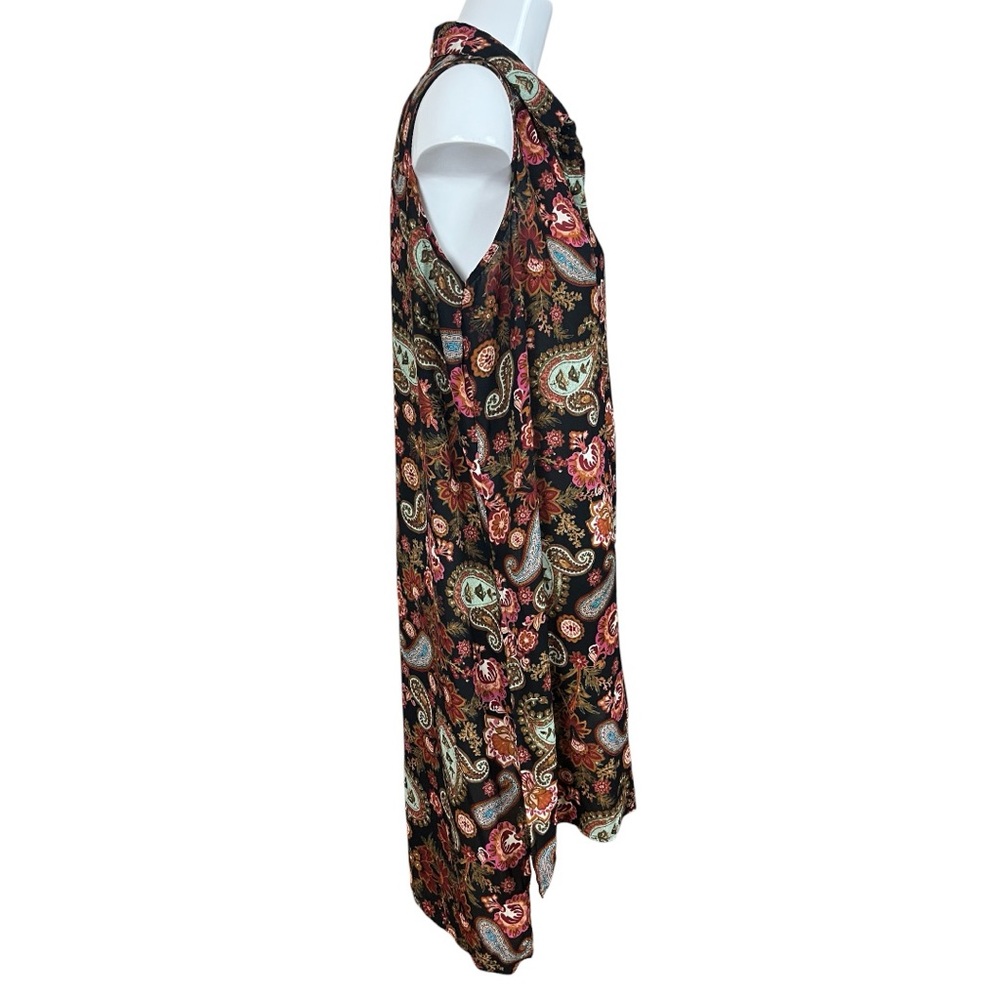 Spense Bohemian Floral Button Down Sleeveless High Low Tunic/Dress Size 1X - Picture 4 of 10